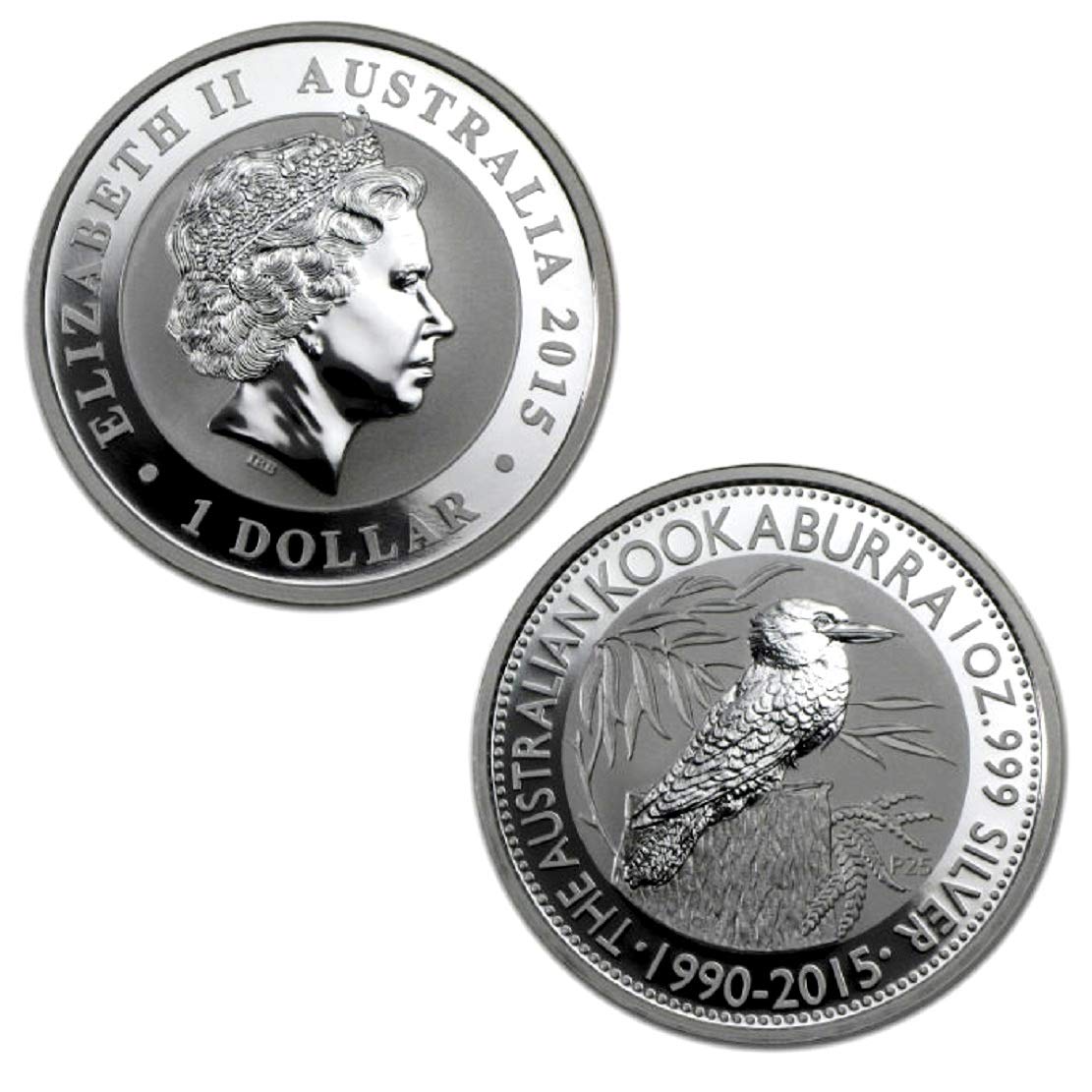 Kookaburra 2015年 銀貨 1oz GOLD MINT 2015 Australia Kookaburra Bird Queen Elizabeth II 1